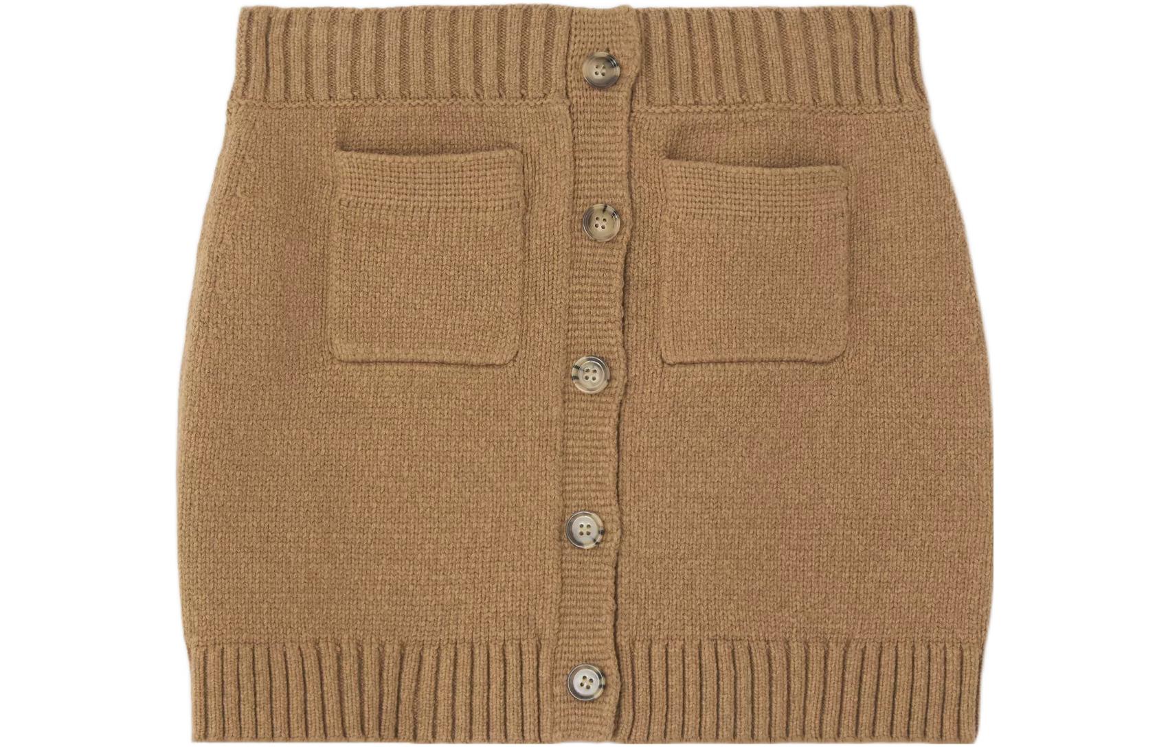 (Women) Burberry  Solid Color Single-Breasted Casual Skirt with Dual Pockets. 80555891 圖 2