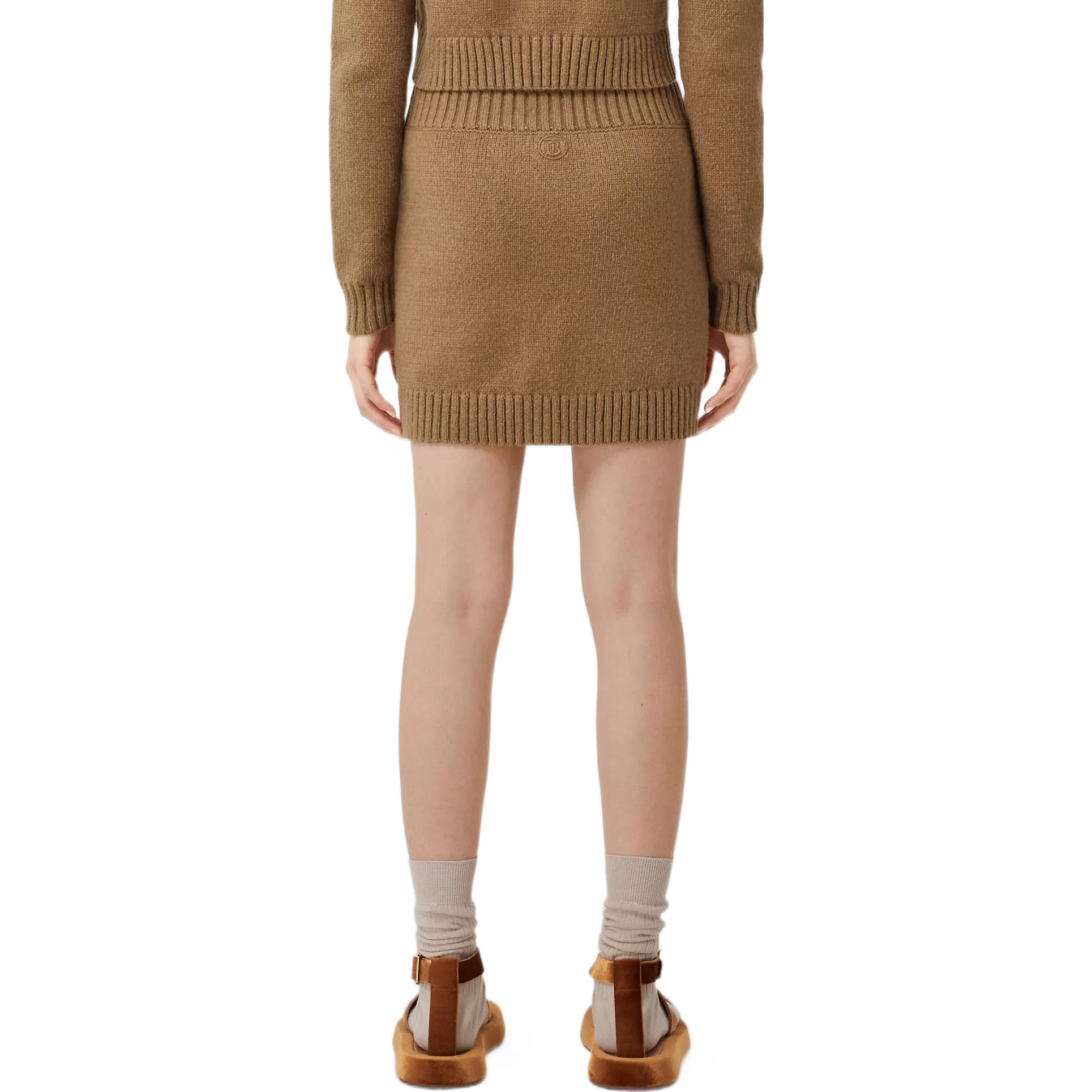 (Women) Burberry  Solid Color Single-Breasted Casual Skirt with Dual Pockets. 80555891 圖 4