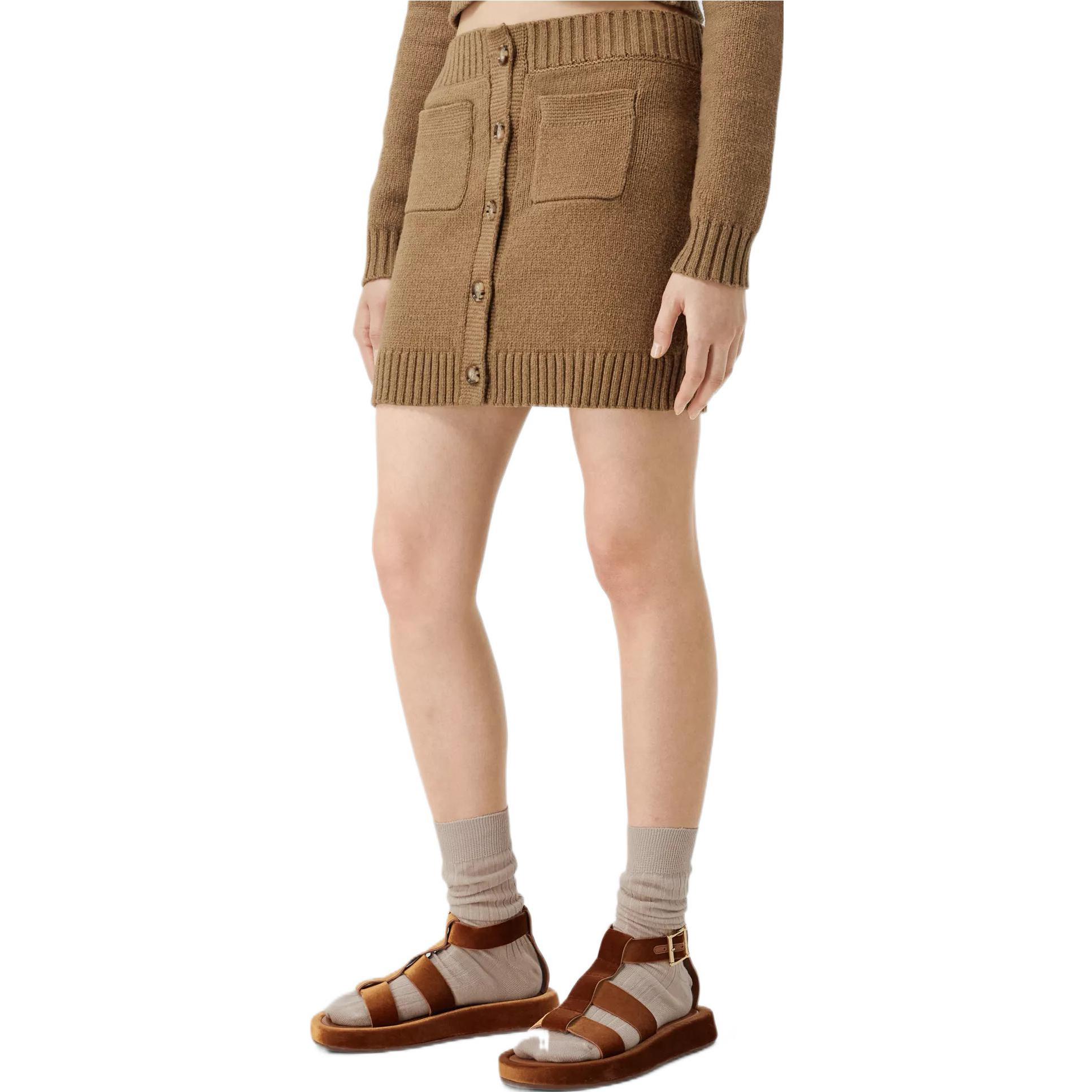 (Women) Burberry  Solid Color Single-Breasted Casual Skirt with Dual Pockets. 80555891 圖 5