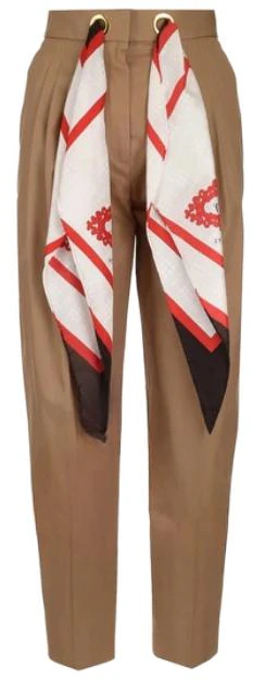 women-burberry-solid-color-slim-fit-straight-casual-pants-khaki-45604451