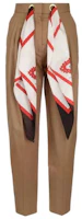 (Women) Burberry Solid Color Slim Fit Straight Casual Pants Khaki 45604451 (Women) Burberry Solid Color Slim Fit Straight Casual Pants Khaki 45604451