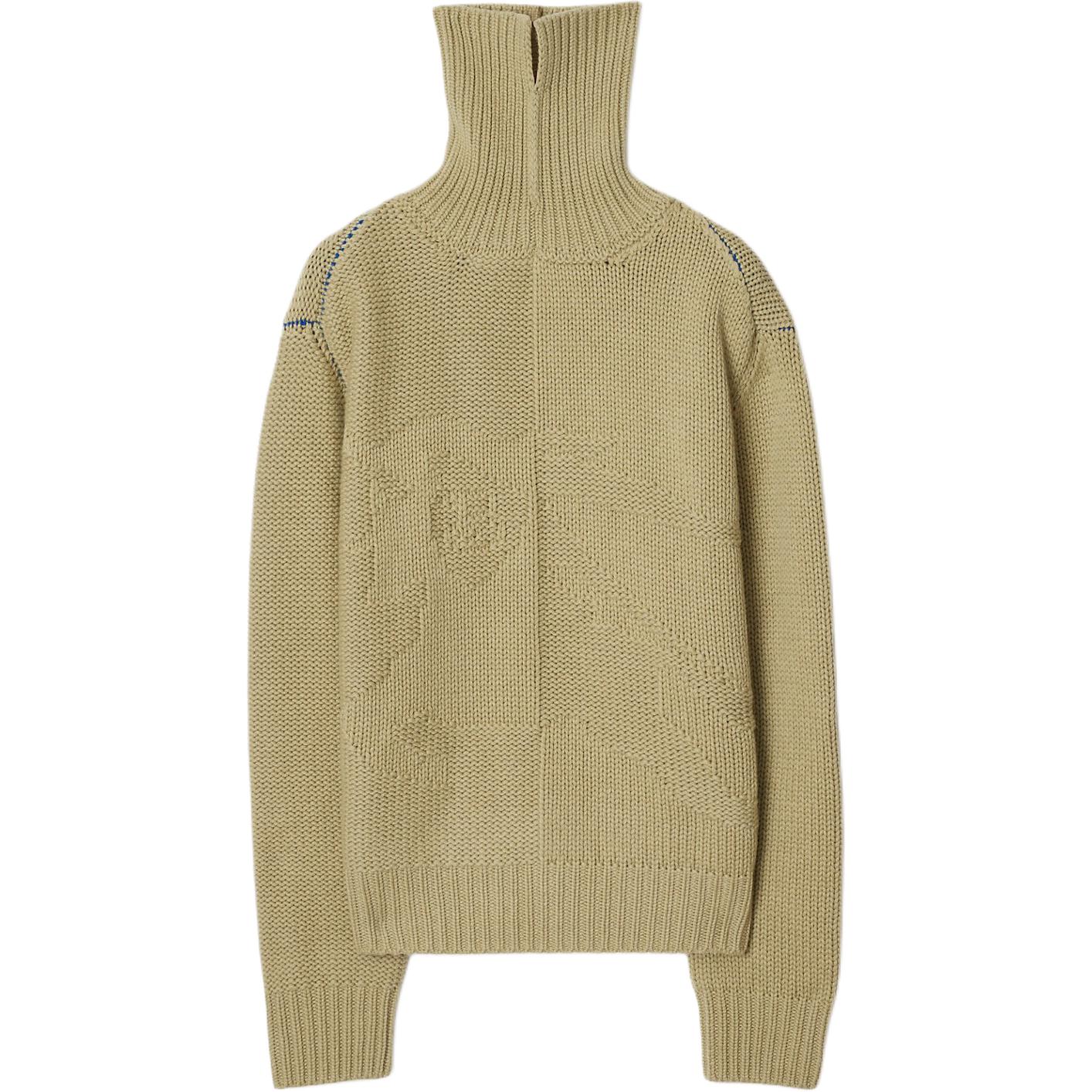 (Women) Burberry  Solid Color Turtleneck Sweater Brown 80963381