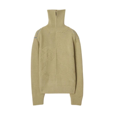 (Women) Burberry Solid Color Turtleneck Sweater Brown 80963381