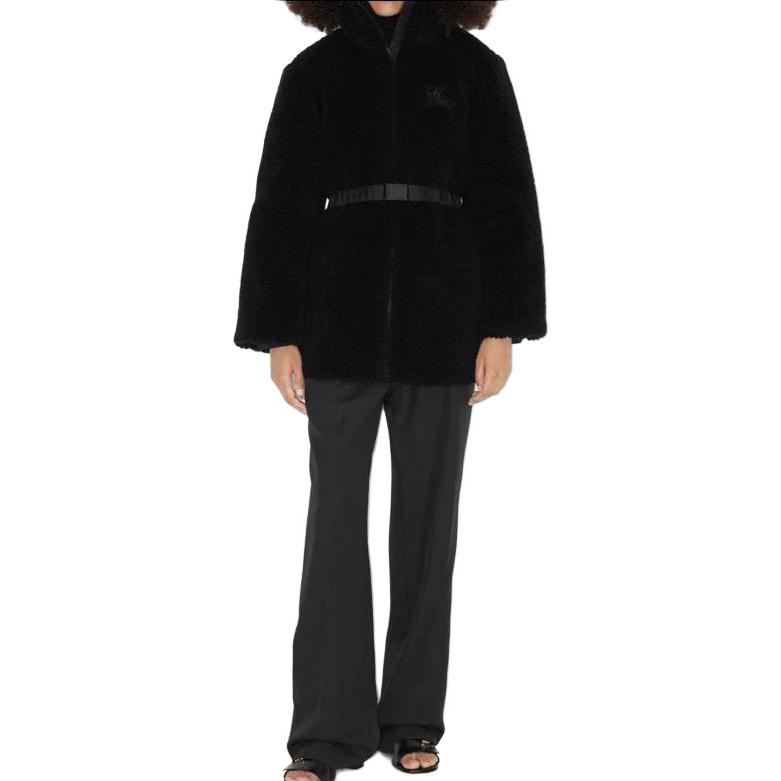 (Women) Burberry  Solid Color Zip-Up Jacket Black 80720611 圖 3