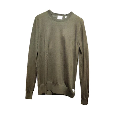 (Women) Burberry Solid Crewneck Pullover Sweater FW23 Dark Green. 80750181