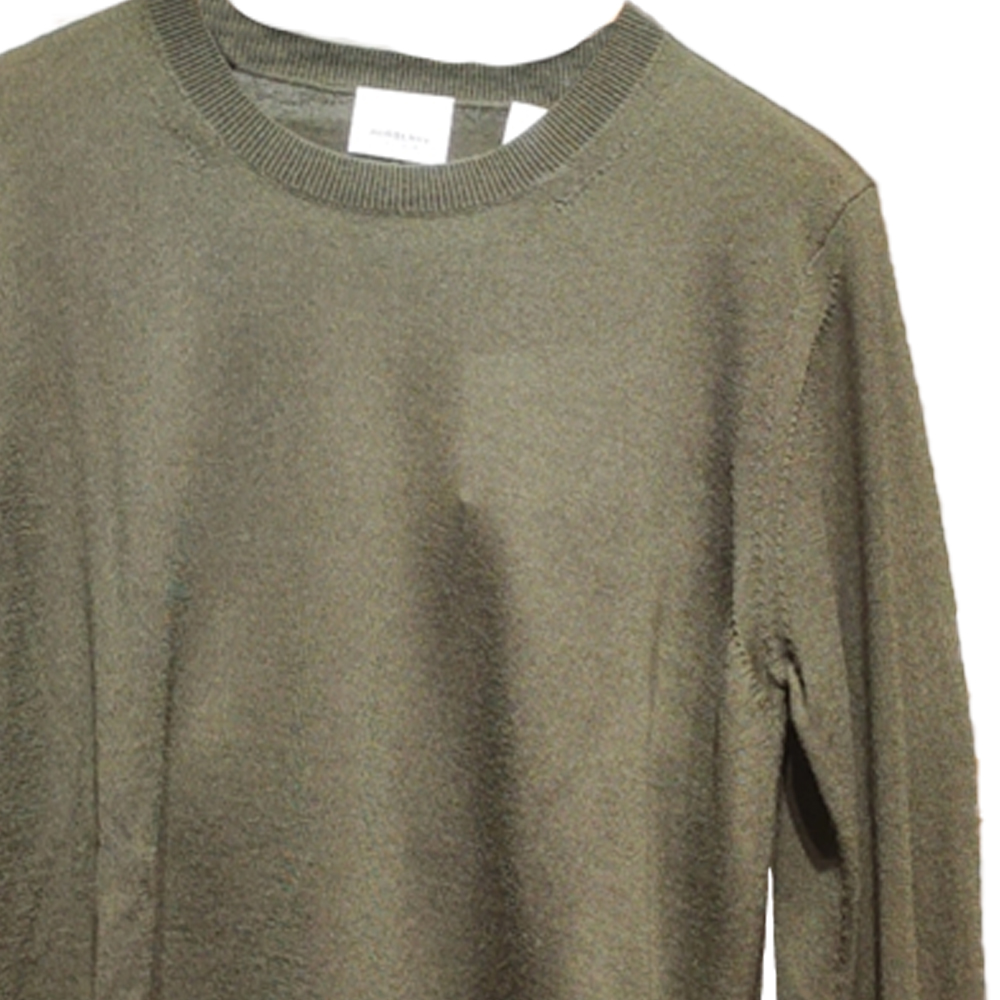 (Women) Burberry  Solid Crewneck Pullover Sweater FW23 Dark Green. 80750181 圖 7