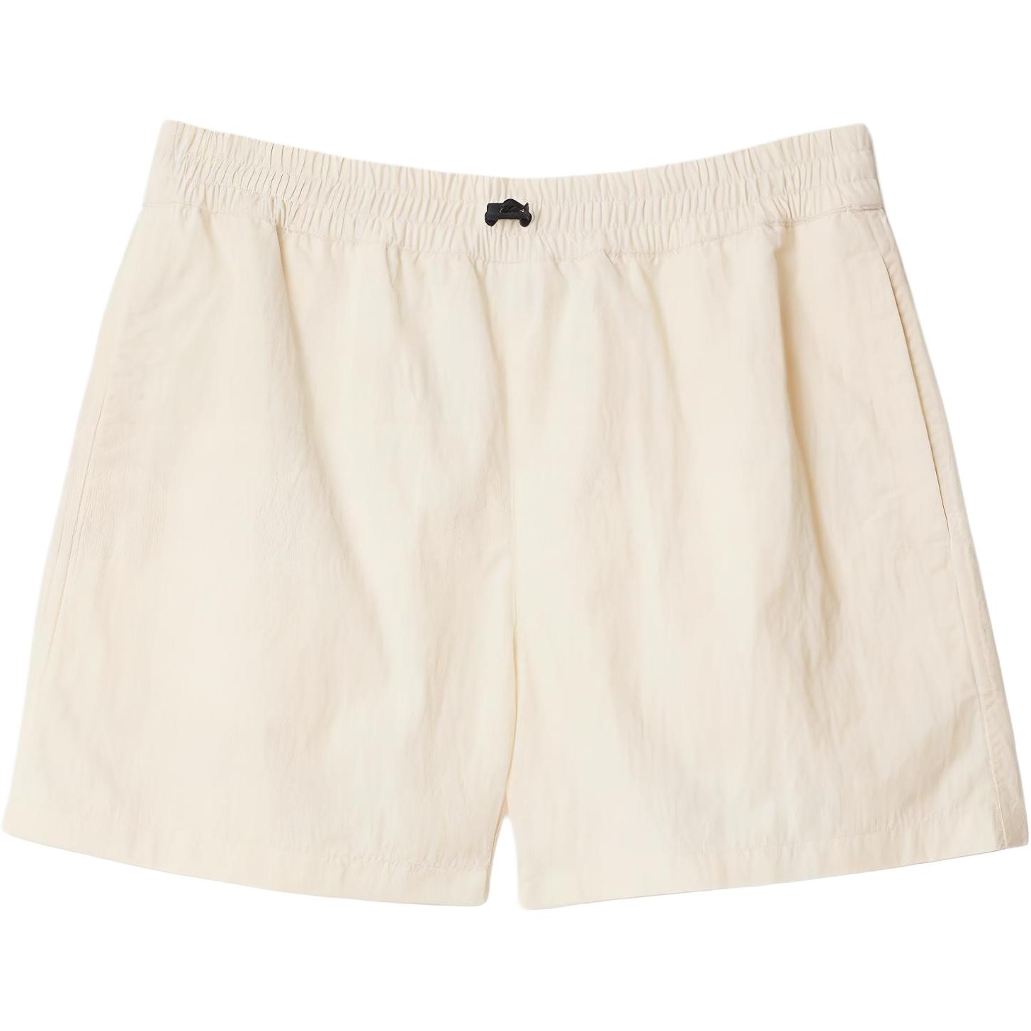 (Women) Burberry  Solid Drawstring Shorts with Equestrian Logo in Salt Crystal. 80903991