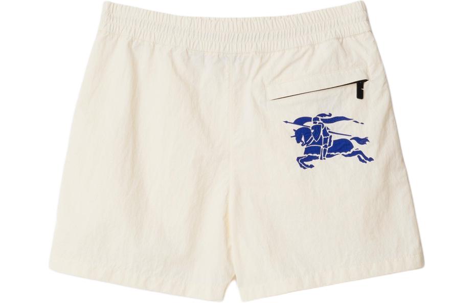 Lookbook (W) Burberry Seluar Pendek Drawstring Logo Equestrian Warna Salt Crystal. 80903991