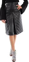 (Women) Burberry Solid High-Waist Midi Casual Skirt Black 80364251 (Women) Burberry Solid High-Waist Midi Casual Skirt Black 80364251