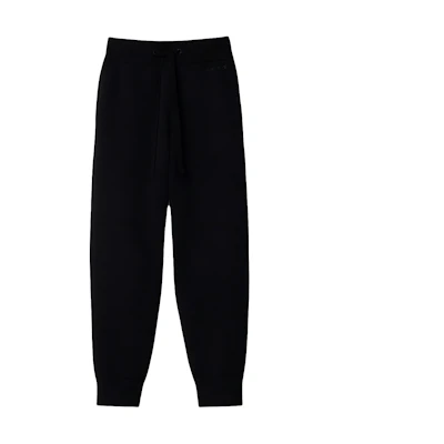 (Women) Burberry Solid Logo Embroidered Jogger Sweatpants Black. 80896591