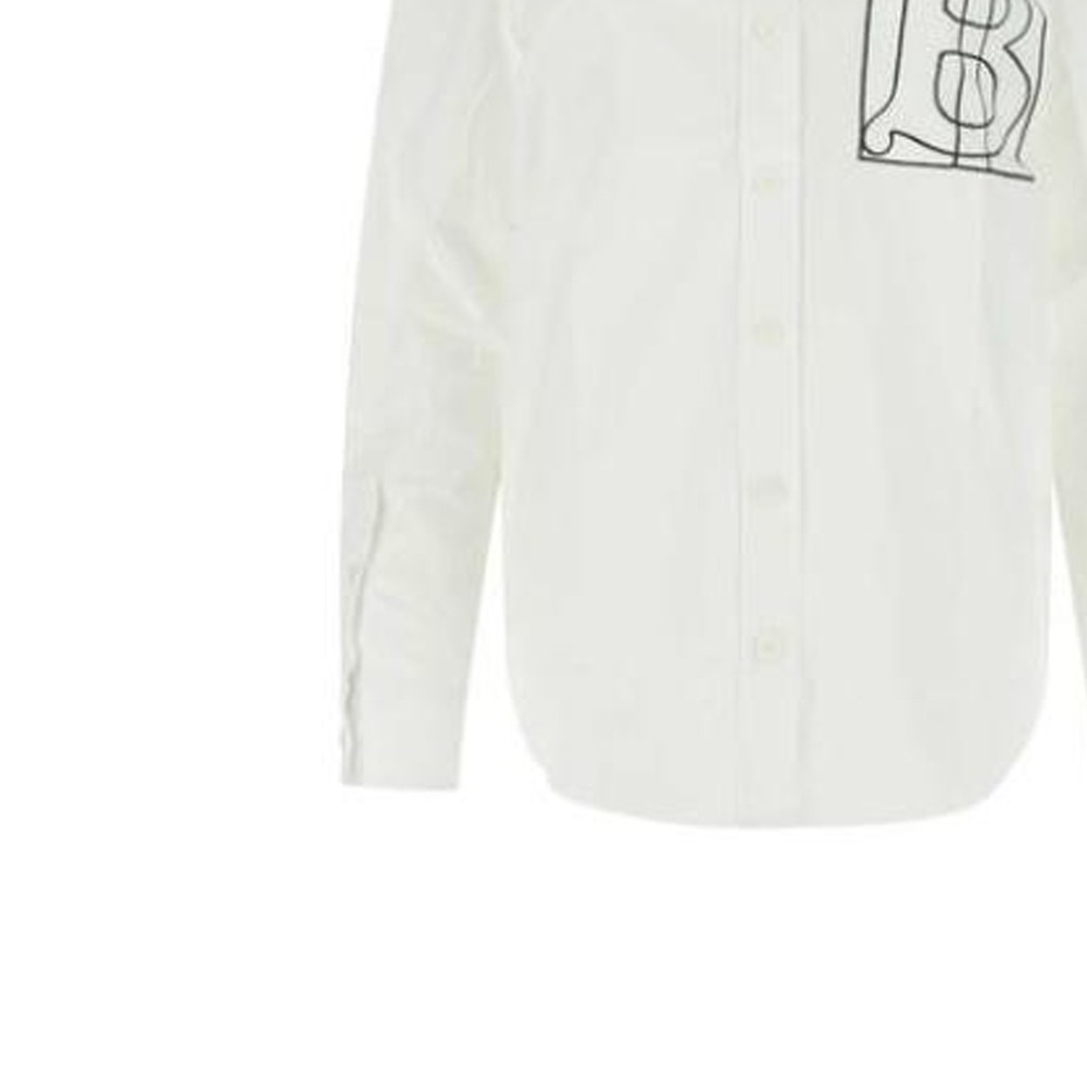 (Women) Burberry  Solid Logo Print Shirt - White 8054956 圖 5