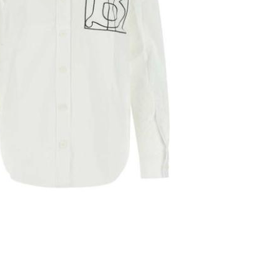 (Women) Burberry  Solid Logo Print Shirt - White 8054956 圖 6
