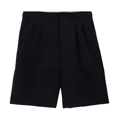 (Women) Burberry Solid Loose Fit Casual Shorts Black. 80573061