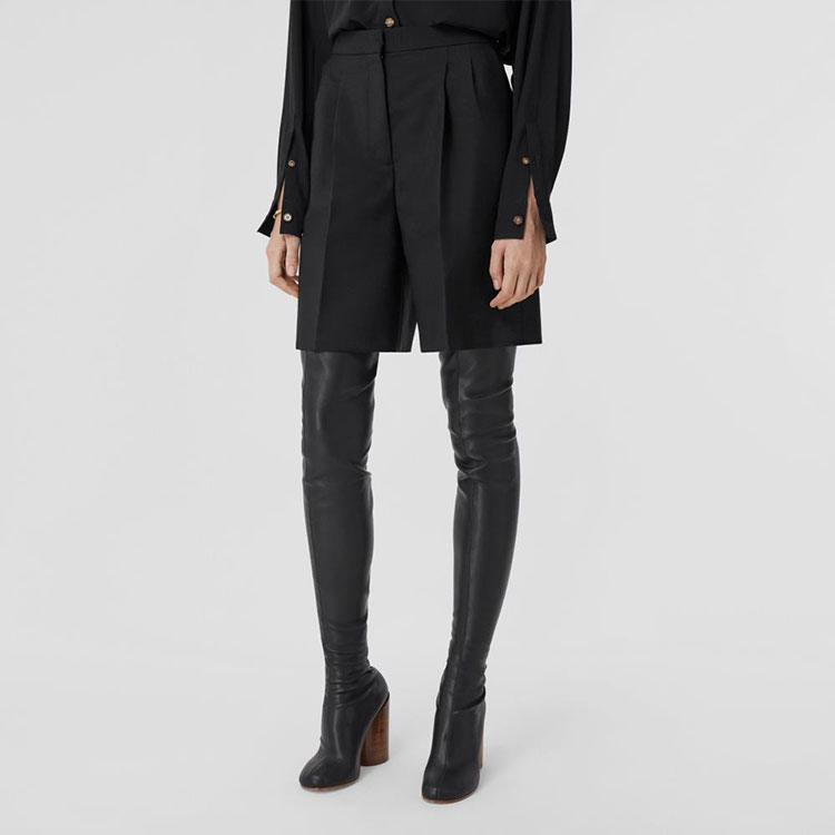 (Women) Burberry  Solid Loose Fit Casual Shorts Black. 80573061 圖 5