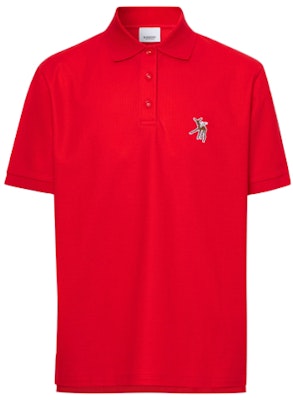 (Women) Burberry Solid Red Loose Fit Short Sleeve Polo Shirt 80333891 Order (Women) Burberry Solid Red Loose Fit Short Sleeve Polo Shirt 80333891