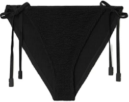 Order (W) Burberry Pantalones Cortos de Baño Negros con Lazo Lateral Sólido. 80901141