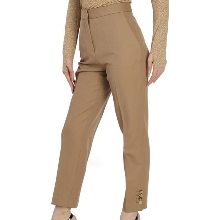 (Women) Burberry  Solid Straight-Leg Casual Pants Khaki Color 45608181 圖 5