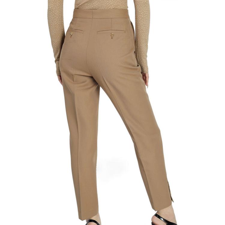 (Women) Burberry  Solid Straight-Leg Casual Pants Khaki Color 45608181 圖 6