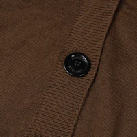Details for (W) 버버리 솔리드 브이넥 버튼 업 니트 가디건 브라운. 80211781