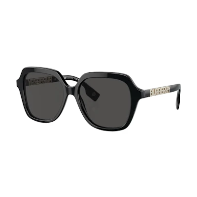 (Women) Burberry Square Acetate Metal Sunglasses with Letter Logo - Black BE4389-300187