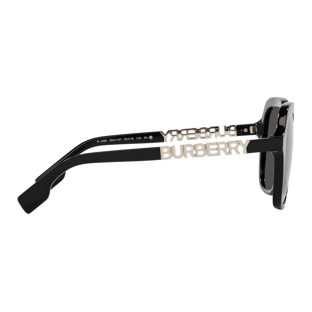 Purchase (W) Gafas de sol cuadradas de acetato y metal Burberry con logo - Negro. BE4389-300187