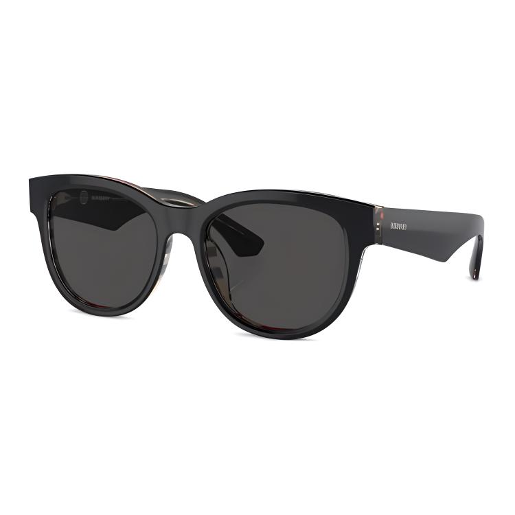 (Women) Burberry  Square Sunglasses Black with Logo Temples. BE4432U412187