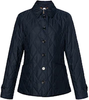 (Women) Burberry SS22 Quilted Check Single-Breasted Jacket Navy Blue. 80498671 (Women) Burberry SS22 Quilted Check Single-Breasted Jacket Navy Blue. 80498671