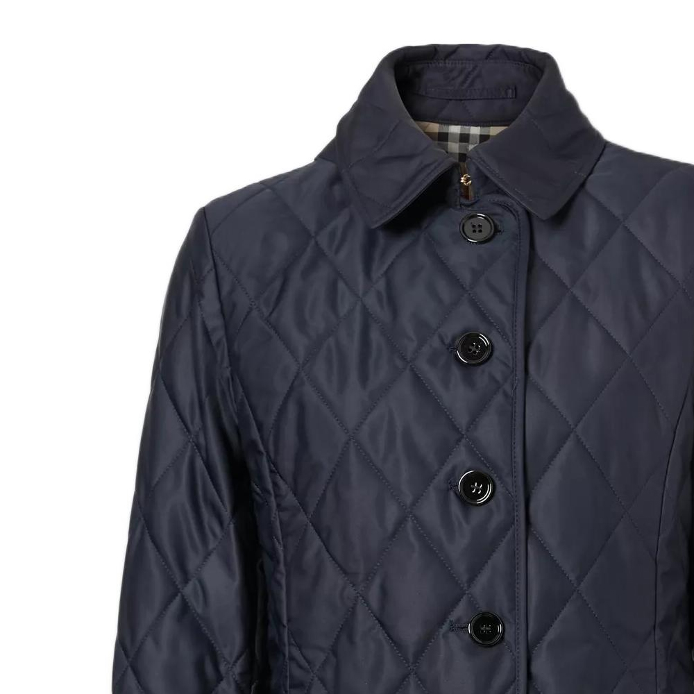 Details for (Women) Burberry  SS22 Quilted Check Single-Breasted Jacket Navy Blue. 80498671