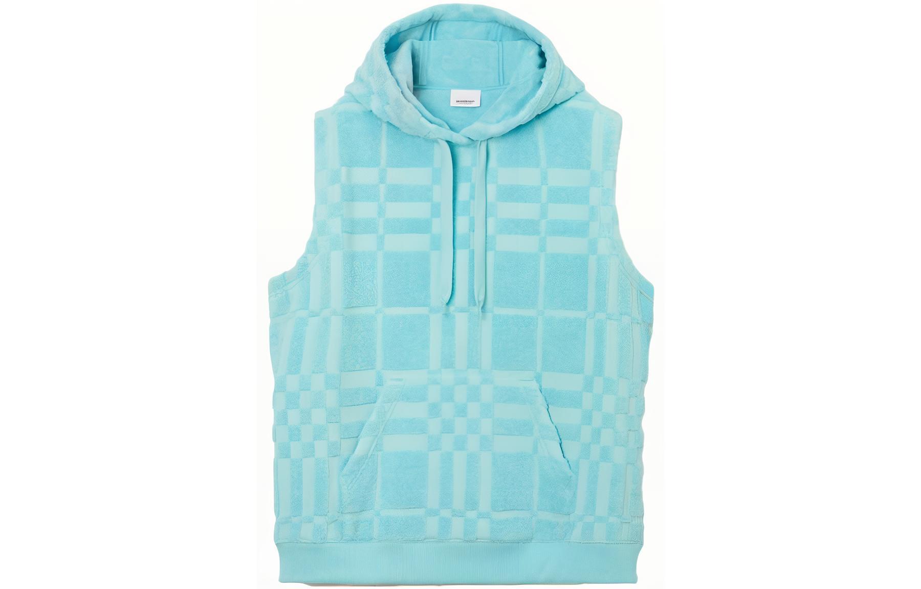 (Women) Burberry  SS23 Check Jacquard Sleeveless Hoodie Bright Blue Topaz. 80716971 圖 2