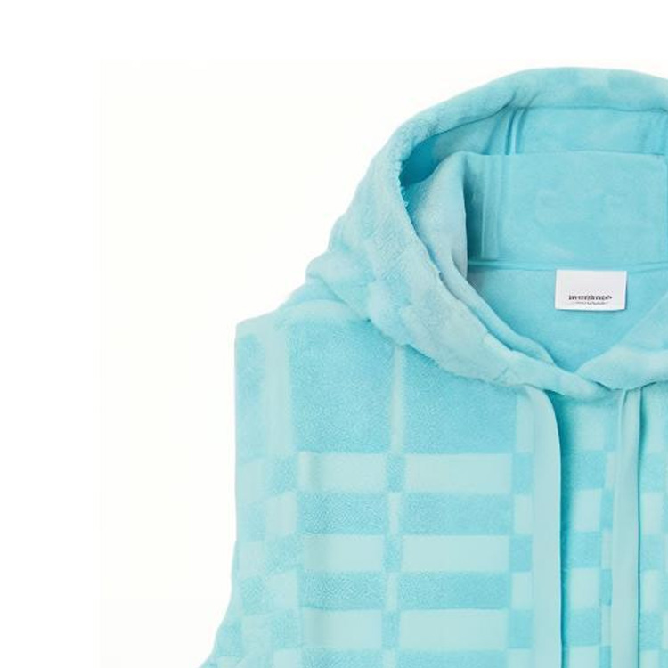 (Women) Burberry  SS23 Check Jacquard Sleeveless Hoodie Bright Blue Topaz. 80716971 圖 3