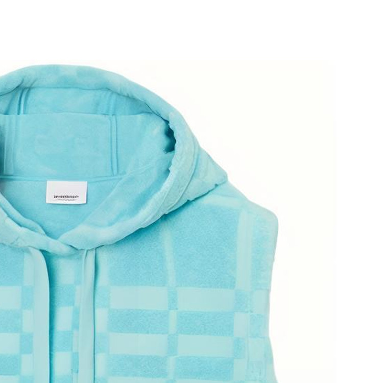 (Women) Burberry  SS23 Check Jacquard Sleeveless Hoodie Bright Blue Topaz. 80716971 圖 4
