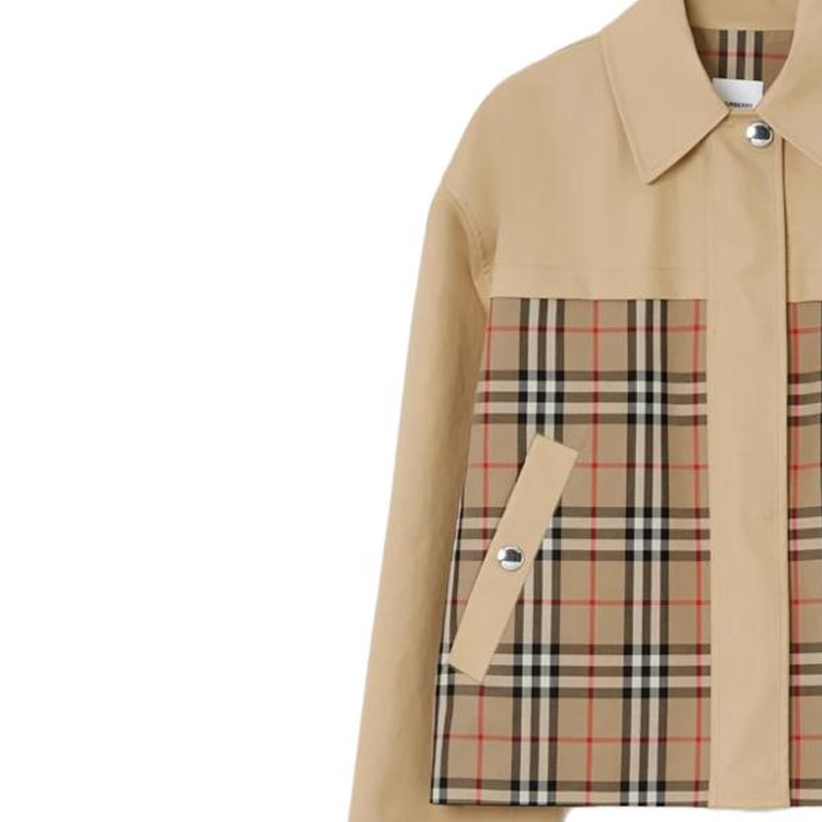(Women) Burberry  SS23 Honey Check Print Single-Breasted Relaxed Jacket. 80711701 圖 6