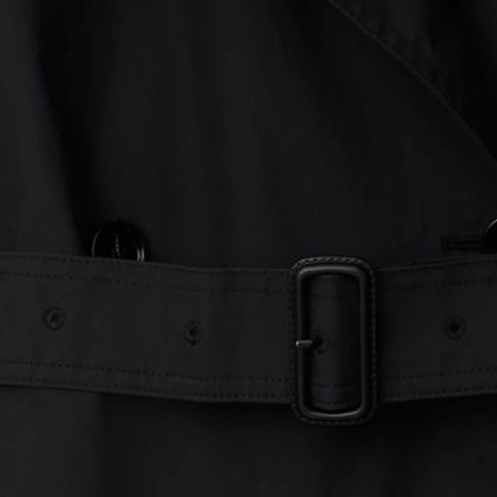 Purchase (W) 博柏利 SS24 黑色连帽双排扣长袖风衣. 80842511