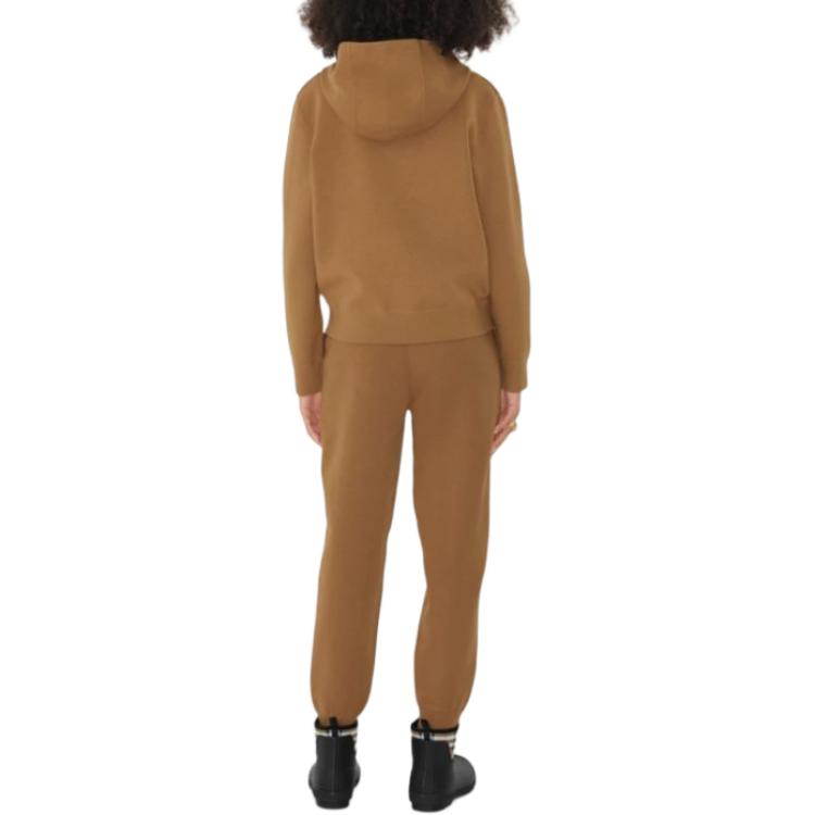 Shop (W) バーバリー SS24 キャメル ミッドライズ タイウエスト ジョガーパンツ 80793661