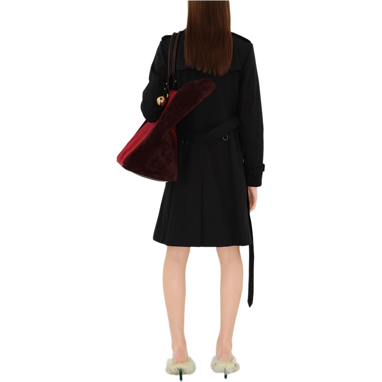 (Women) Burberry  SS24 Slim Fit Double-Breasted Long Trench Coat Black 80794021 圖 5