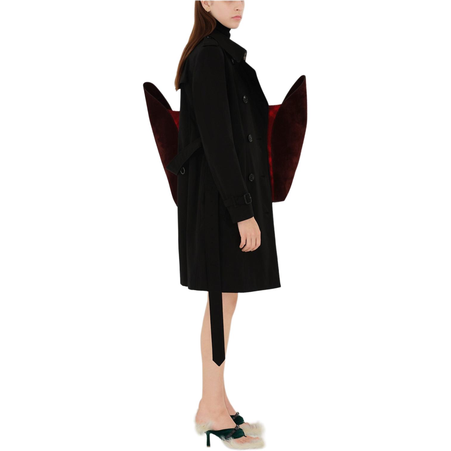 (Women) Burberry  SS24 Slim Fit Double-Breasted Long Trench Coat Black 80794021 圖 6