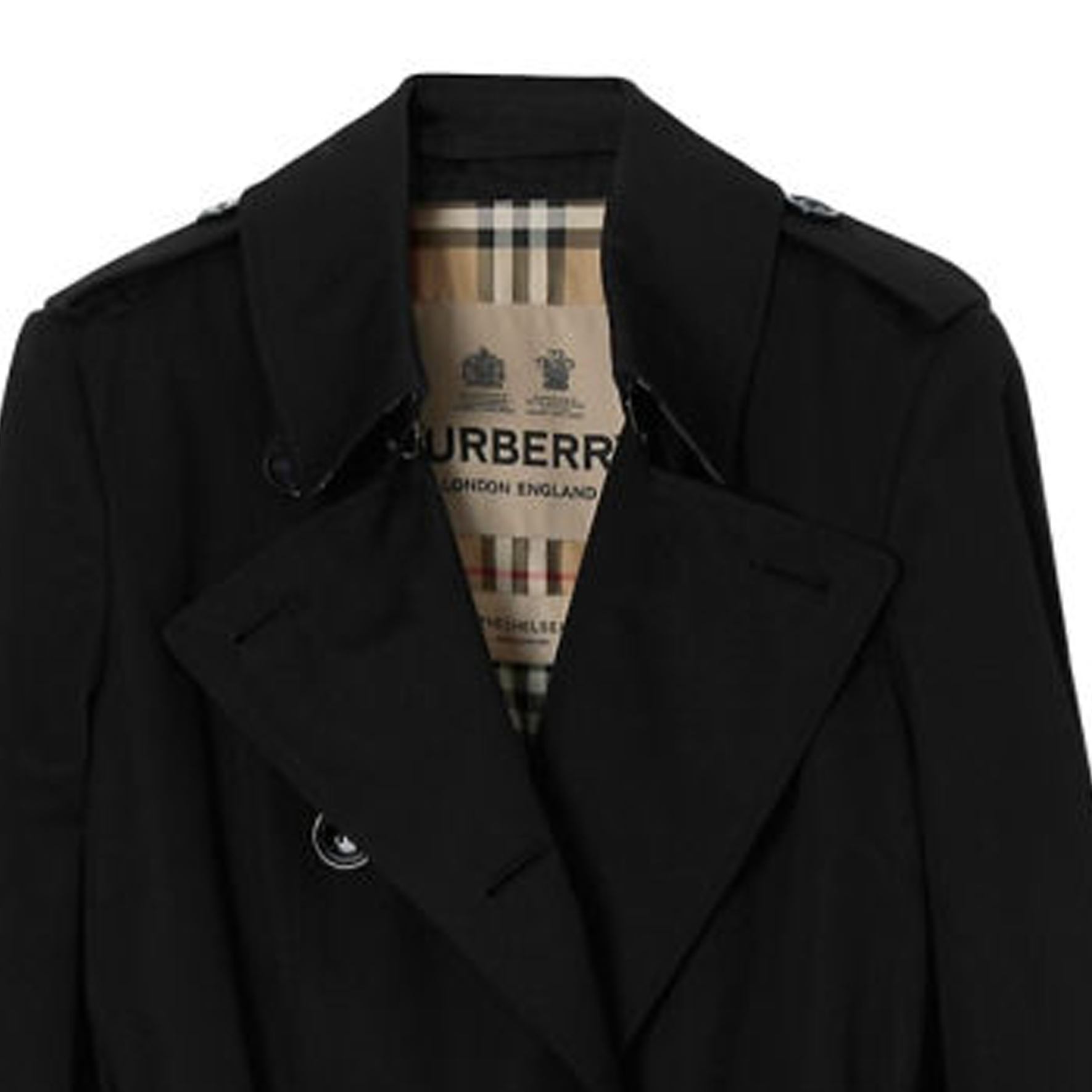 (Women) Burberry  SS24 Slim Fit Double-Breasted Long Trench Coat Black 80794021 圖 7