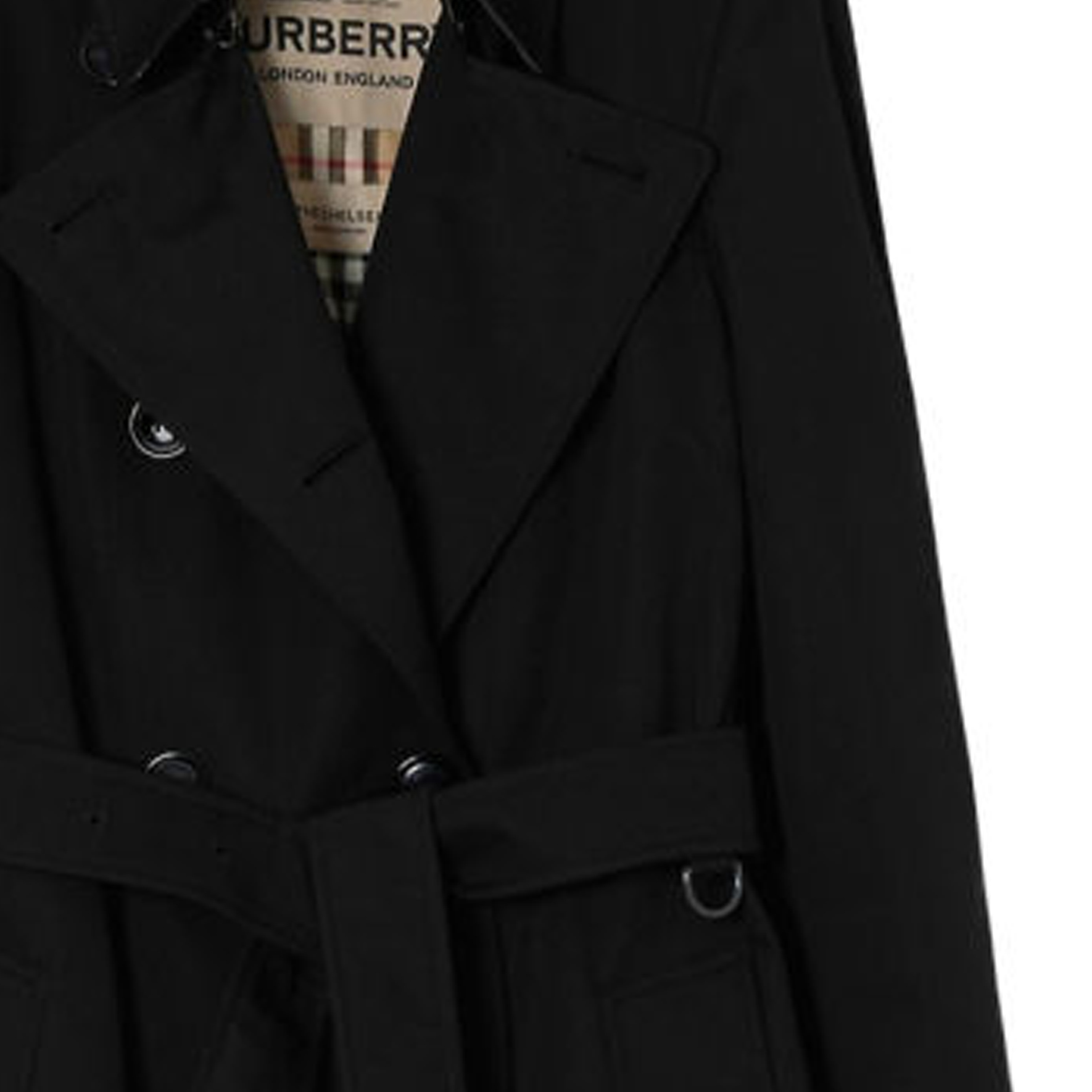 (Women) Burberry  SS24 Slim Fit Double-Breasted Long Trench Coat Black 80794021 圖 8