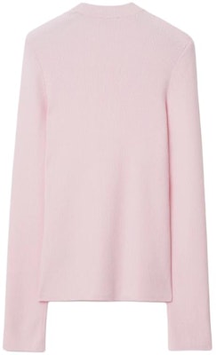 (W) バーバリー SS24 スリムフィット 長袖 ニットセーター ダスティピンク ロゴ入り。 80839141 Lookbook (W) バーバリー SS24 スリムフィット 長袖 ニットセーター ダスティピンク ロゴ入り。 80839141