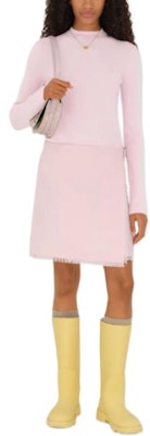 (W) バーバリー SS24 スリムフィット 長袖 ニットセーター ダスティピンク ロゴ入り。 80839141 Shop (W) バーバリー SS24 スリムフィット 長袖 ニットセーター ダスティピンク ロゴ入り。 80839141