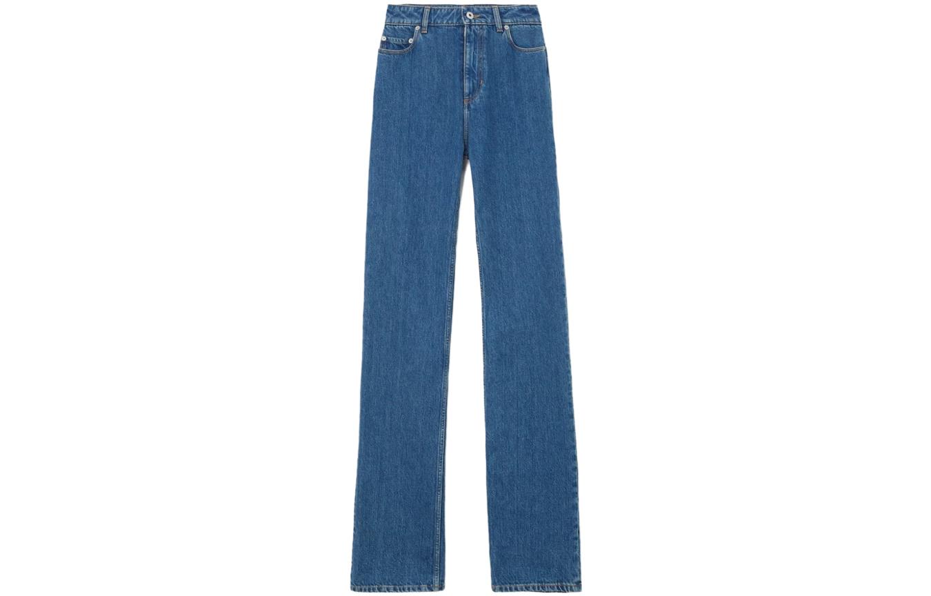 (Women) Burberry  Straight-Leg Mid-Rise Jeans Blue 80669451