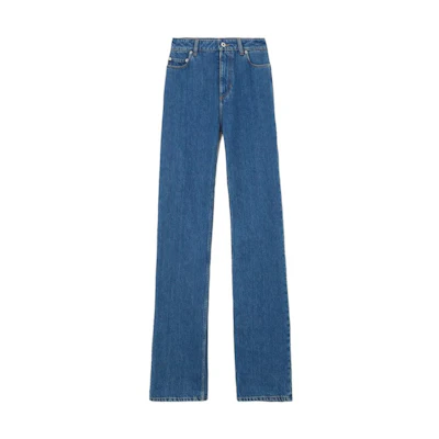 (Women) Burberry Straight-Leg Mid-Rise Jeans Blue 80669451
