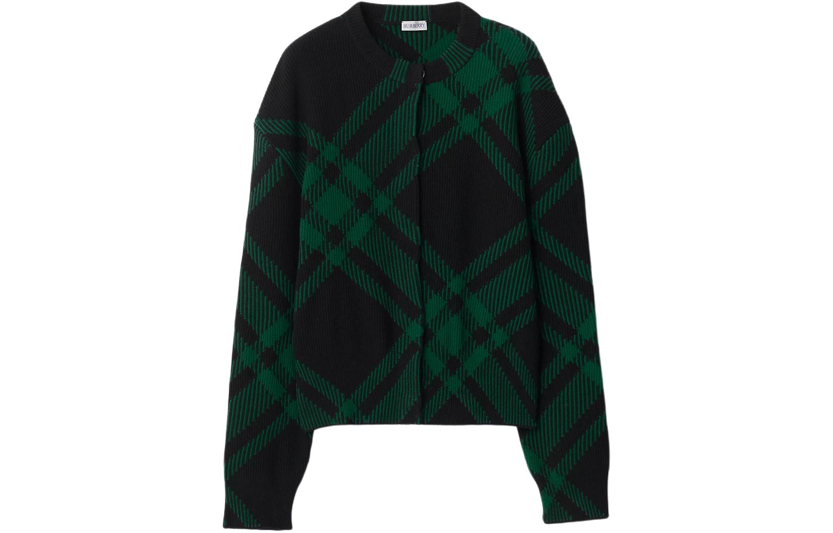 (Women) Burberry  Striped Crewneck Button-Up Long Sleeve Knit Sweater 80810131 圖 2