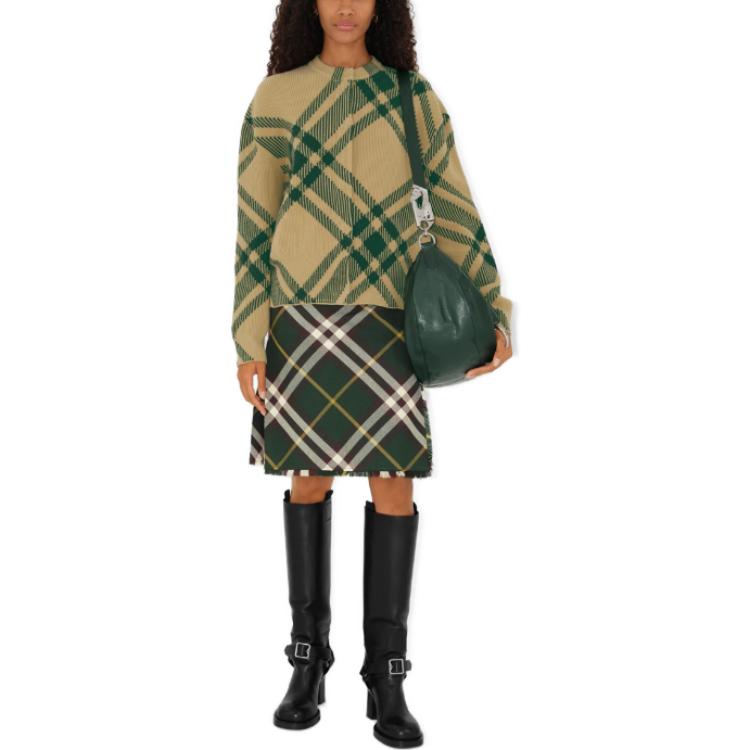 (Women) Burberry  Striped Crewneck Button-Up Long Sleeve Knit Sweater 80810131 圖 9