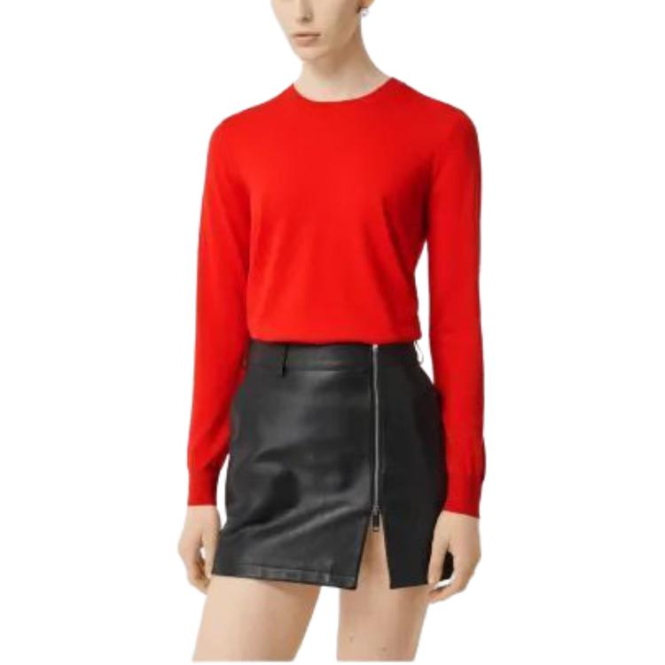 (Women) Burberry  Striped Red Crewneck Long-Sleeve Sweater. 80170211 圖 4