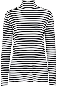 (W) バーバリー ストライプ ストレッチ ハイネック 長袖 スウェットシャツ ブラック/ホワイト 45645141 Buy (W) バーバリー ストライプ ストレッチ ハイネック 長袖 スウェットシャツ ブラック/ホワイト 45645141