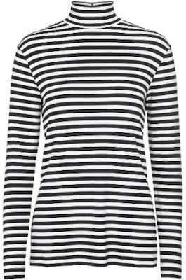 (Women) Burberry Striped Stretch High-Neck Long Sleeve Sweatshirt Black/White 45645141 Order (Women) Burberry Striped Stretch High-Neck Long Sleeve Sweatshirt Black/White 45645141