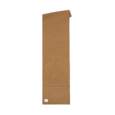 (Women) Burberry Stylish Minimalist Solid Color Embroidered Scarf. 80644741