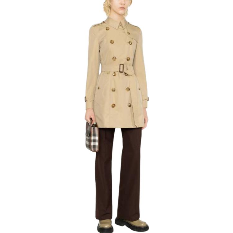 (Women) Burberry  Tan Double-Breasted Mid-Length Trench Coat. 8032081 圖 3