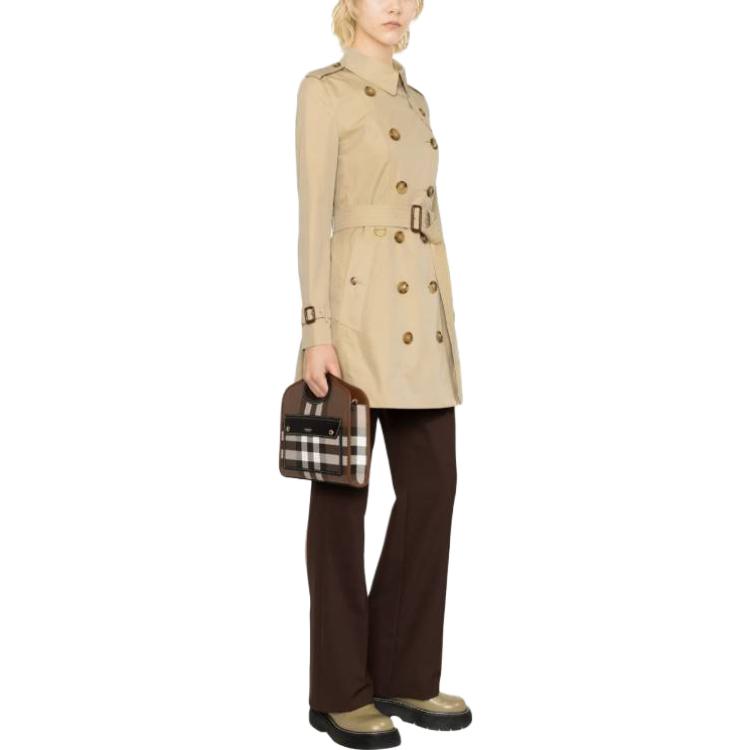 (Women) Burberry  Tan Double-Breasted Mid-Length Trench Coat. 8032081 圖 5